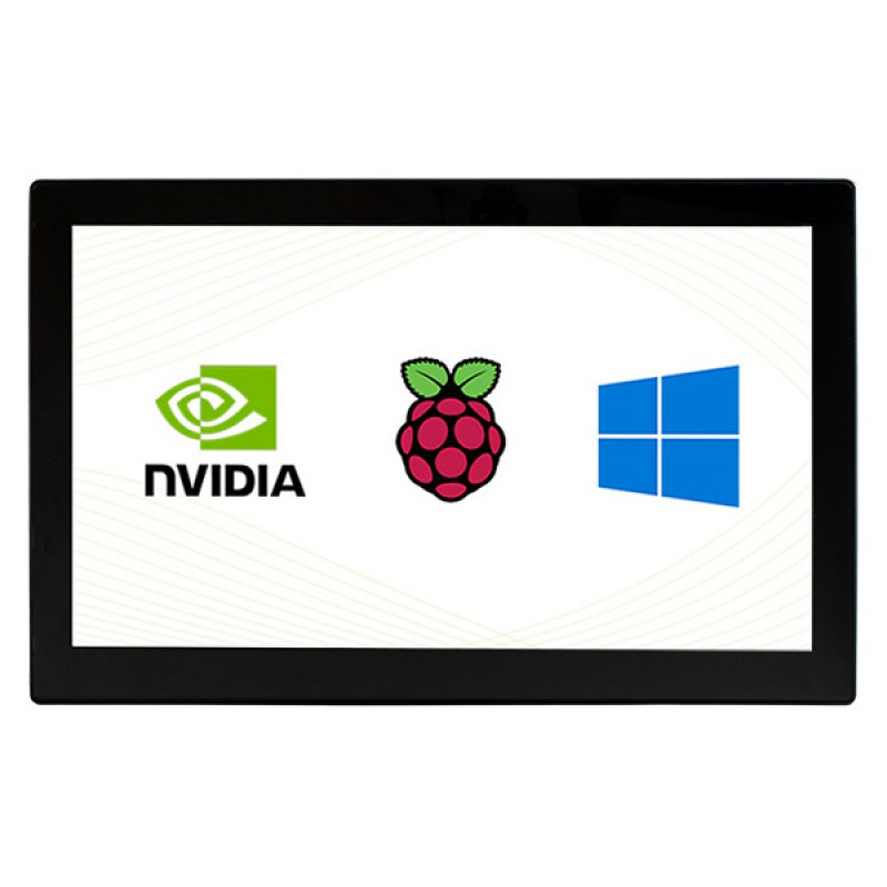 Display - 13.3inch Capacitive Touch Screen LCD with Case V2, 1920×1080, HDMI, IPS, Various Systems Support